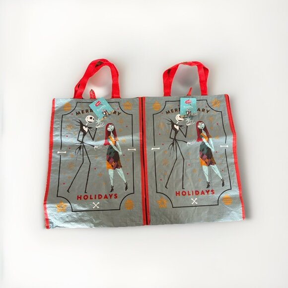2 Disney Nightmare Before Christmas Jack Skellington Sally Shopping Treat Bag - Picture 1 of 8